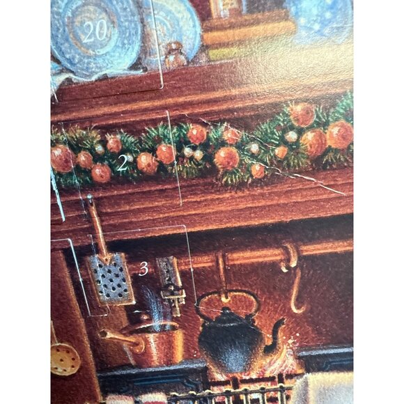 Vintage 1998 Carol Lawson Advent Calendar Teddy Bear Christmas Kitchen Scene Mol - Picture 7 of 9